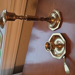 Vintage Brass Taper Candle Holders